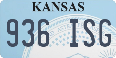 KS license plate 936ISG