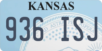 KS license plate 936ISJ