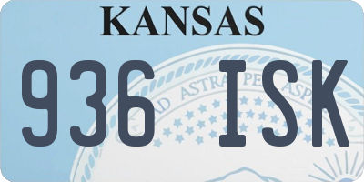 KS license plate 936ISK