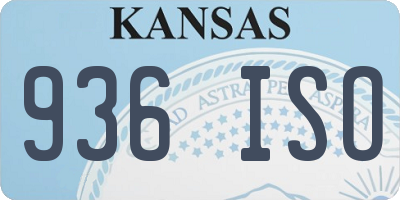 KS license plate 936ISO