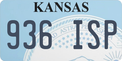 KS license plate 936ISP
