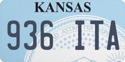KS license plate 936ITA