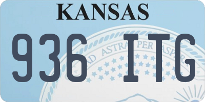 KS license plate 936ITG