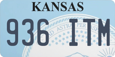 KS license plate 936ITM
