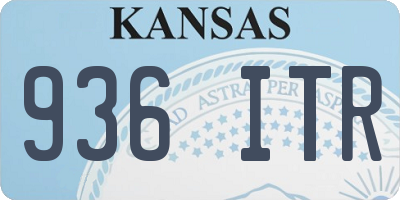 KS license plate 936ITR