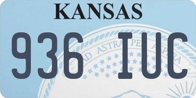 KS license plate 936IUC