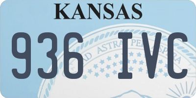 KS license plate 936IVC