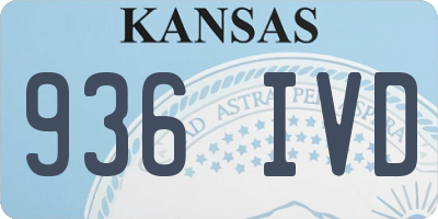 KS license plate 936IVD