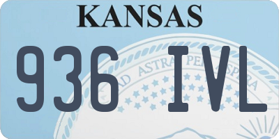 KS license plate 936IVL