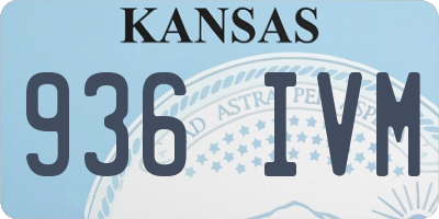 KS license plate 936IVM