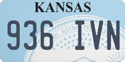 KS license plate 936IVN