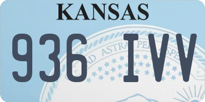 KS license plate 936IVV