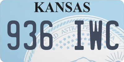 KS license plate 936IWC