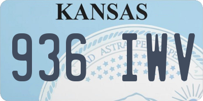 KS license plate 936IWV