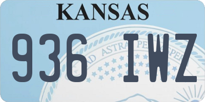 KS license plate 936IWZ