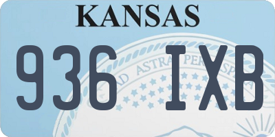 KS license plate 936IXB
