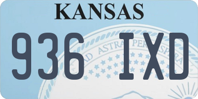 KS license plate 936IXD