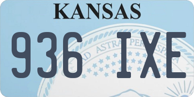 KS license plate 936IXE