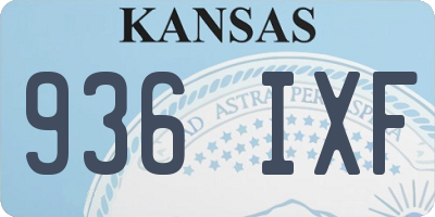 KS license plate 936IXF