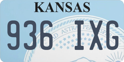 KS license plate 936IXG