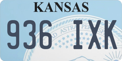KS license plate 936IXK