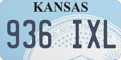 KS license plate 936IXL