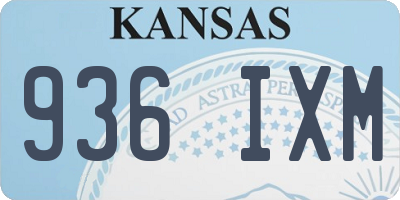 KS license plate 936IXM