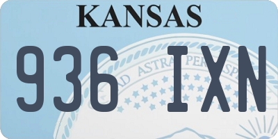 KS license plate 936IXN