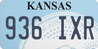 KS license plate 936IXR