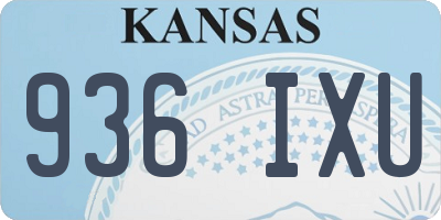 KS license plate 936IXU