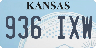 KS license plate 936IXW