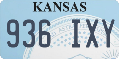 KS license plate 936IXY