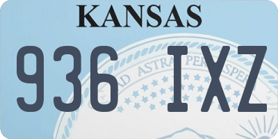 KS license plate 936IXZ