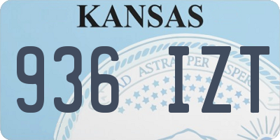 KS license plate 936IZT