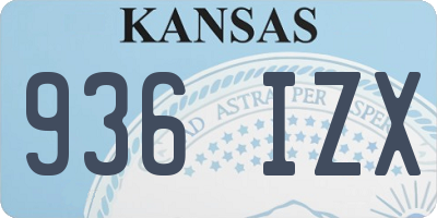 KS license plate 936IZX