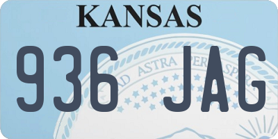 KS license plate 936JAG
