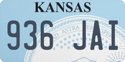 KS license plate 936JAI