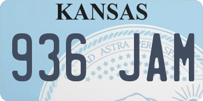 KS license plate 936JAM