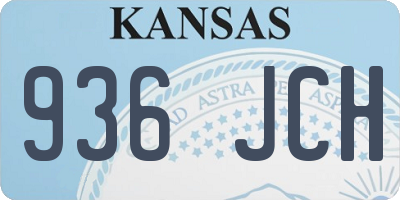 KS license plate 936JCH