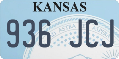 KS license plate 936JCJ