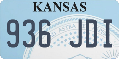KS license plate 936JDI