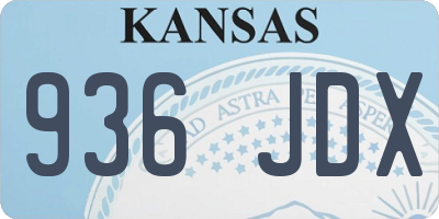 KS license plate 936JDX