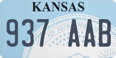 KS license plate 937AAB