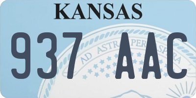 KS license plate 937AAC