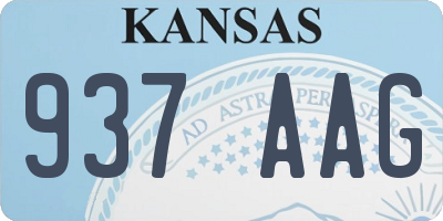 KS license plate 937AAG