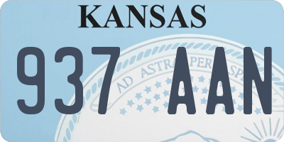 KS license plate 937AAN