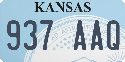 KS license plate 937AAQ