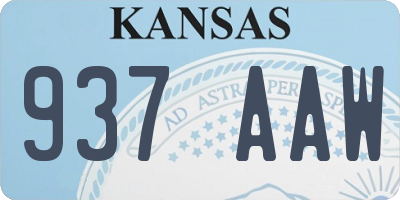 KS license plate 937AAW