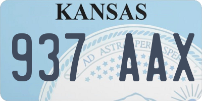 KS license plate 937AAX