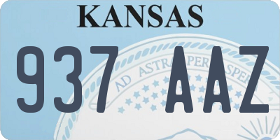 KS license plate 937AAZ